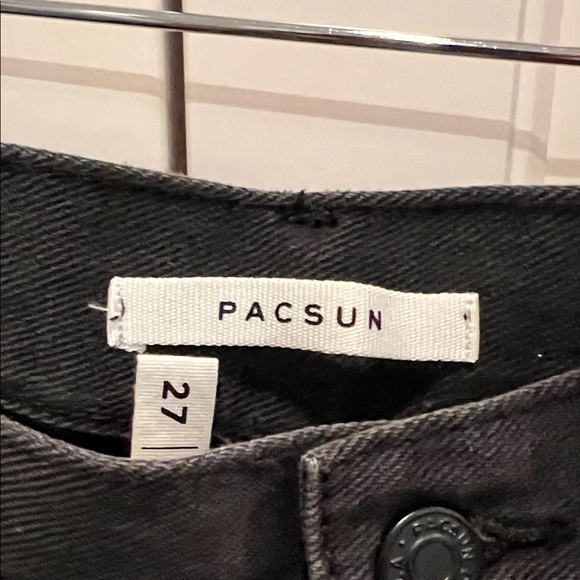 PACSUN black size 27 waist high waisted Distressed Women's Jeans - Picture 2 of 2